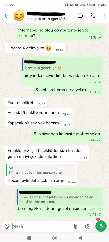 AP Computer Science Sınav Sonucu 4 WhatsApp Mesajı